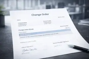 change order template small business