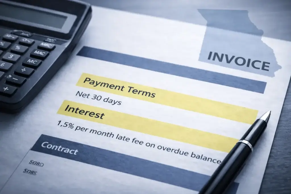 Missouri payment terms interest