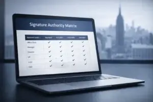 signature authority policy New York