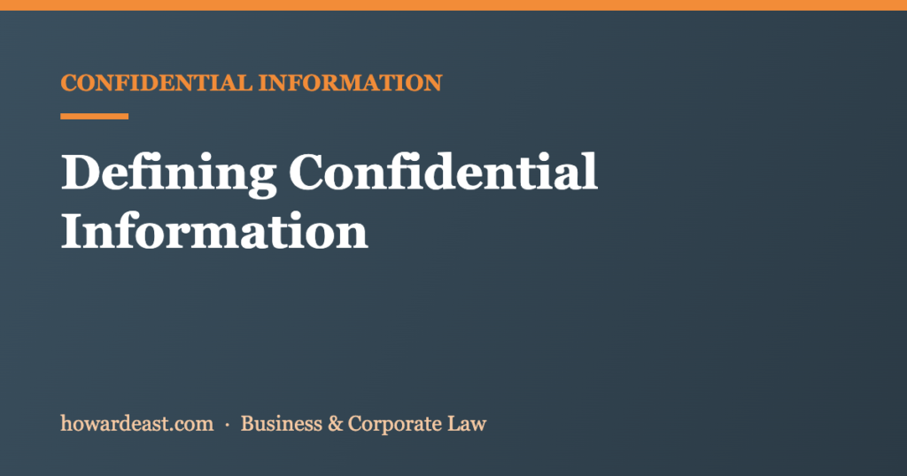 confidential information