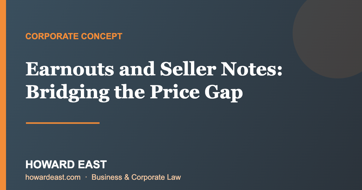 earnouts and seller notes