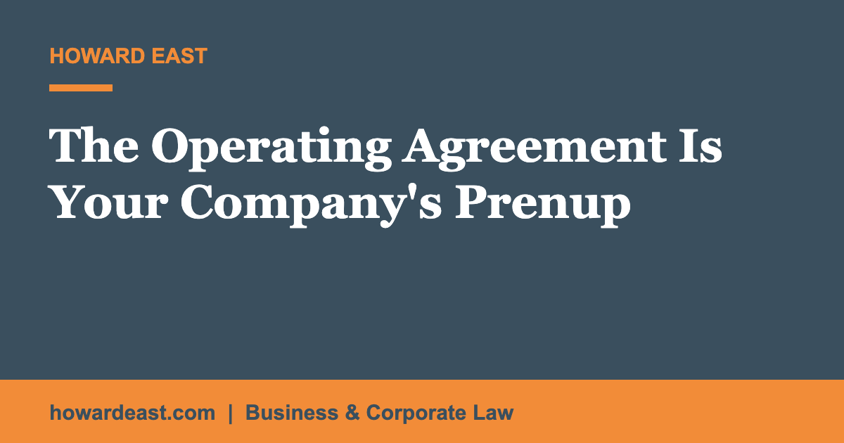 LLC operating agreement