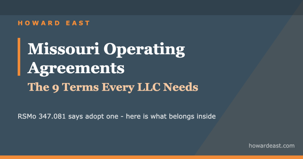 Missouri operating agreement