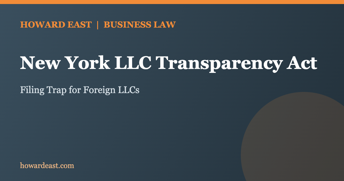 New York LLC Transparency Act