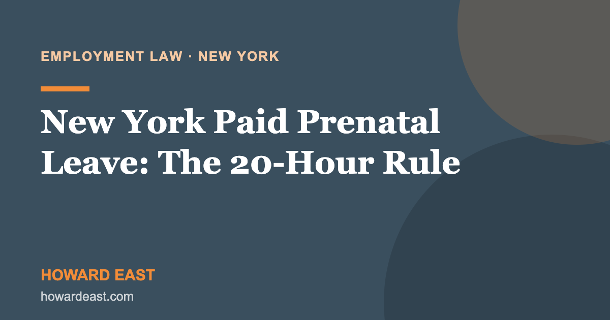 New York paid prenatal leave