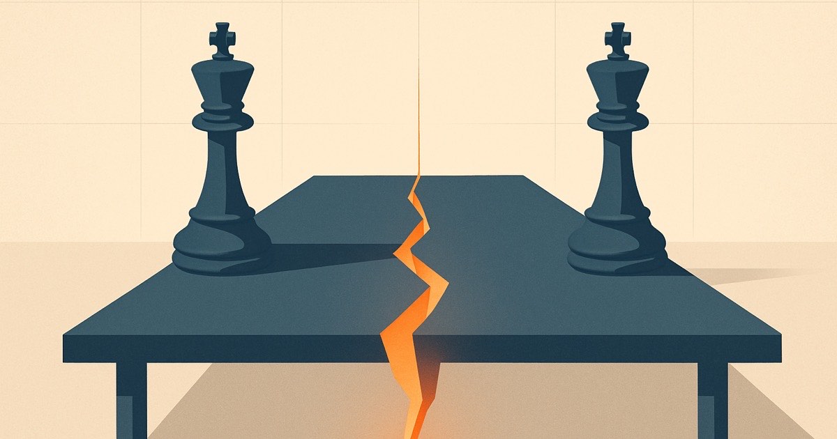 Partnership dispute attorney Chicago — deadlocked business partners at a split table