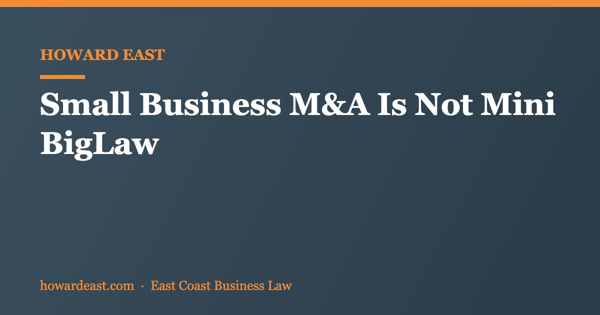 small business M&A