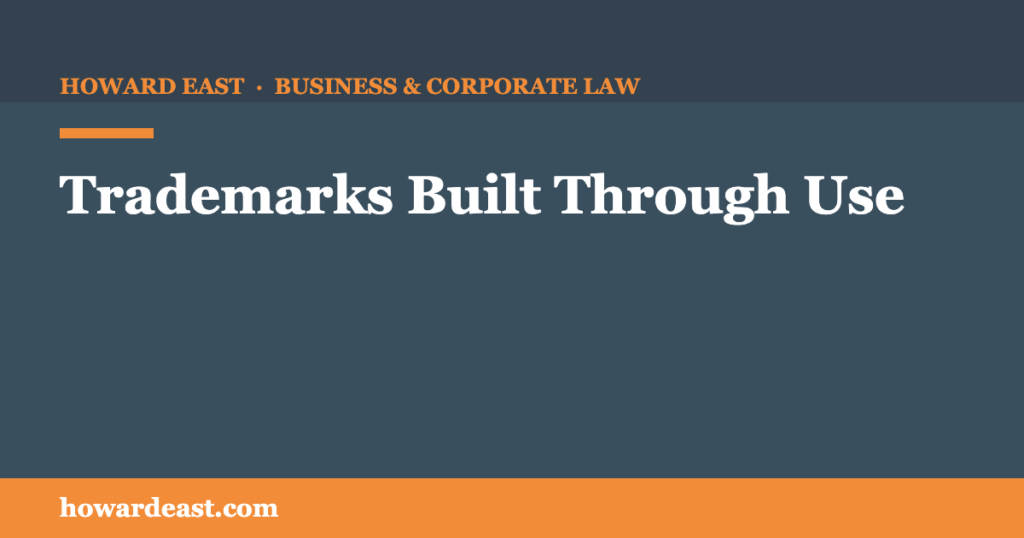 trademarks built through use