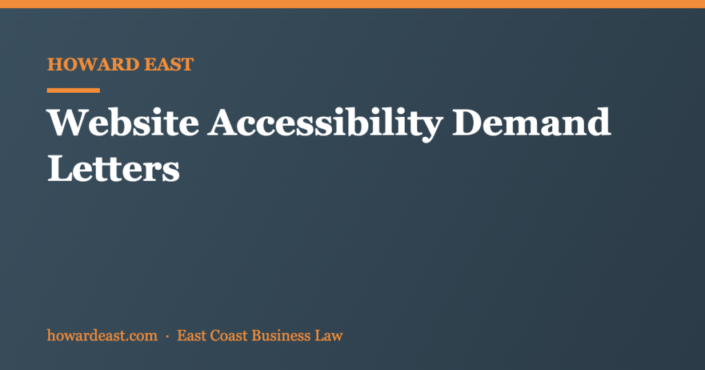 website accessibility demand letter