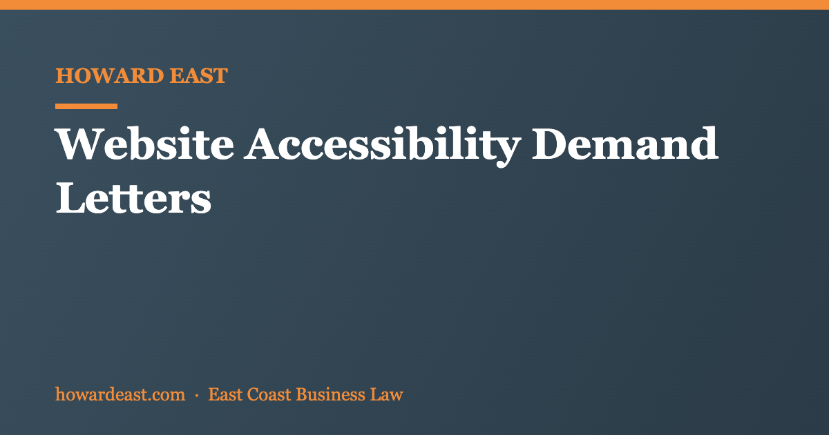 website accessibility demand letter