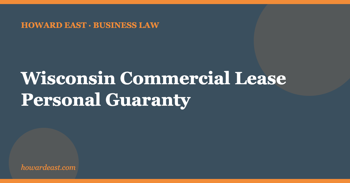 commercial lease personal guaranty