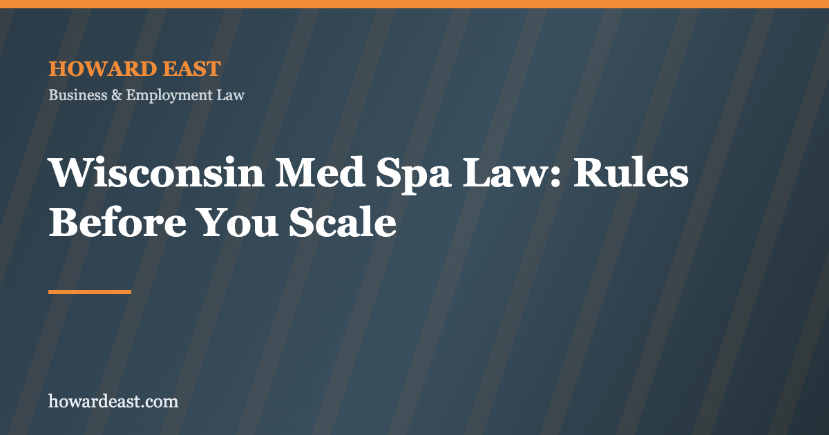 Wisconsin med spa law