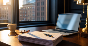 AI training clause in a platform contract on an attorney's desk